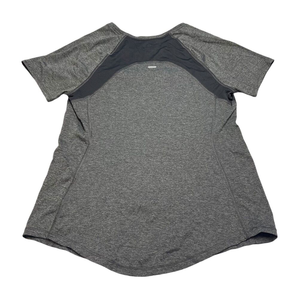 Old Navy Semi-Fitted Top Womens Heather Gray Polyester Raglan Sleeve Performance - Picture 2 of 7